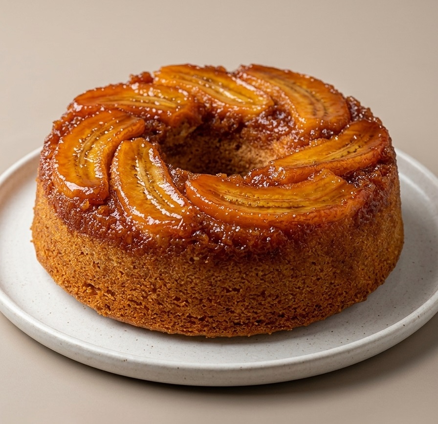 Bolo Caseiro de Banana Caramelizada em Caraguatatuba